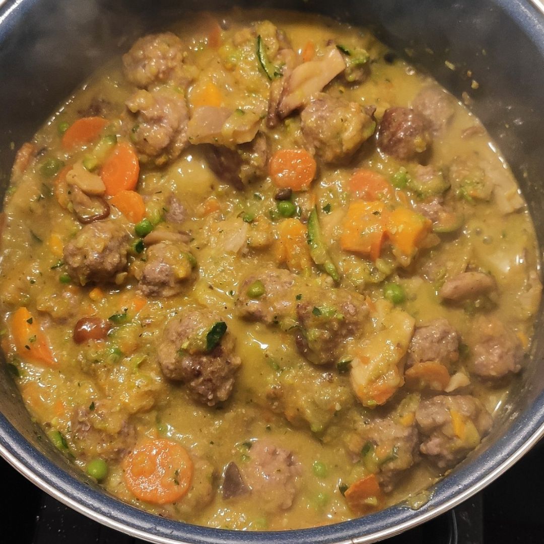 Albóndigas con verduras Paso 4 Albóndigas con verduras Paso 4