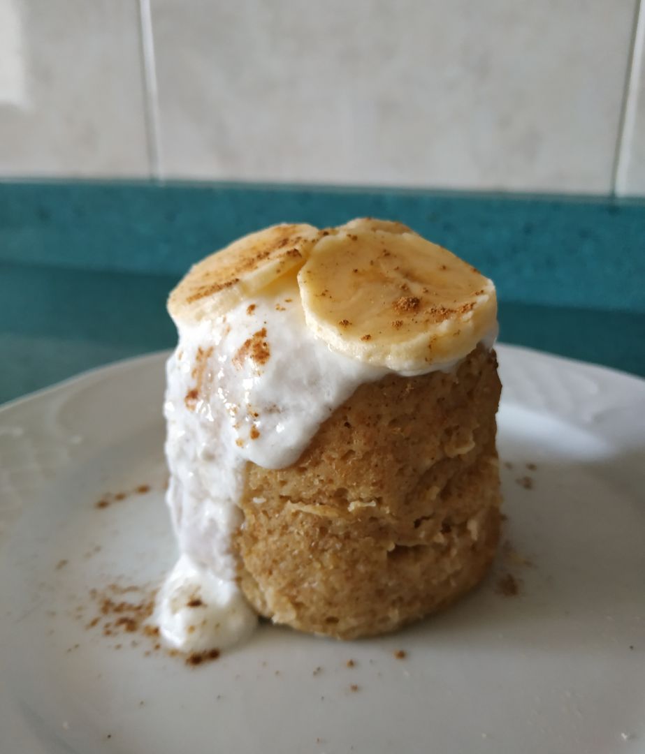 Mugcake de yogur y plátano