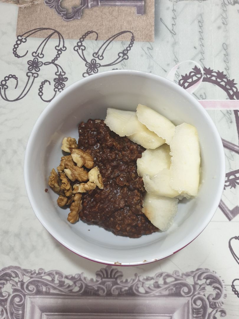 Porridge de cacao y café 