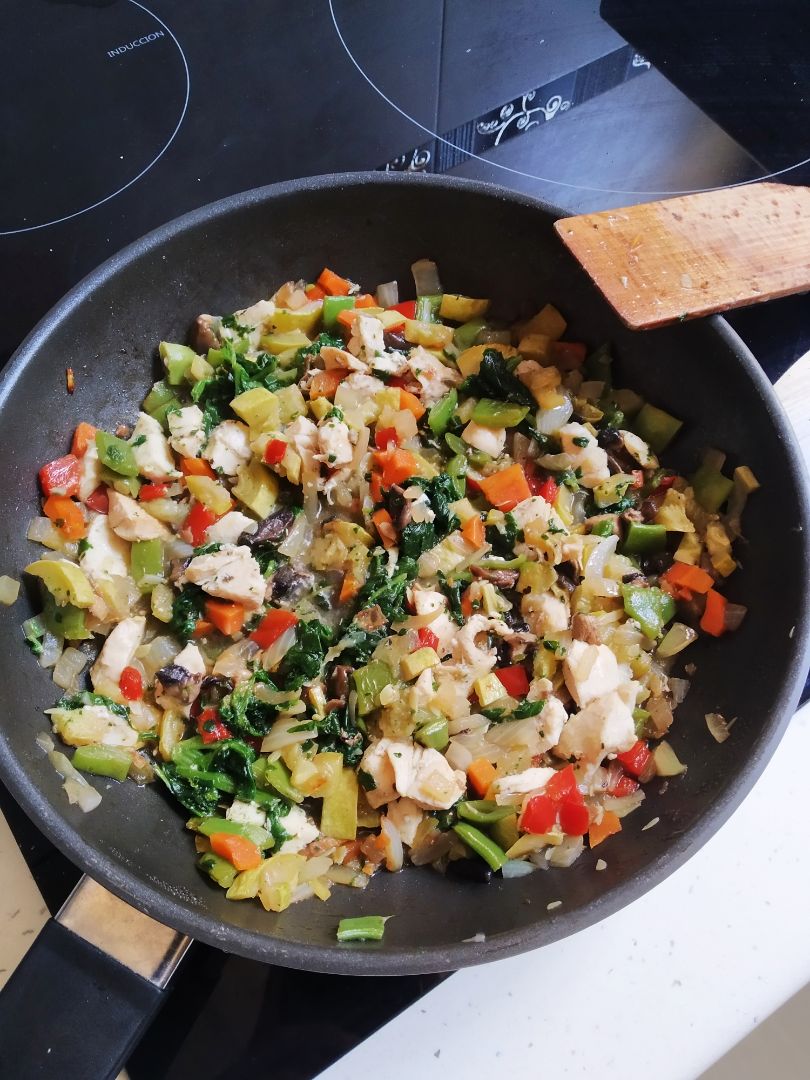 Arroz caldoso con verduras y pollo Paso 0 Arroz caldoso con verduras y pollo Paso 0
