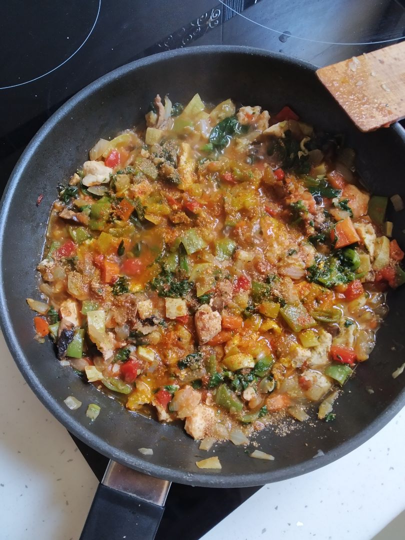 Arroz caldoso con verduras y pollo Paso 1 Arroz caldoso con verduras y pollo Paso 1