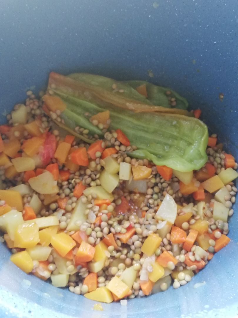 Lentejas con verduras Paso 1 Lentejas con verduras Paso 1