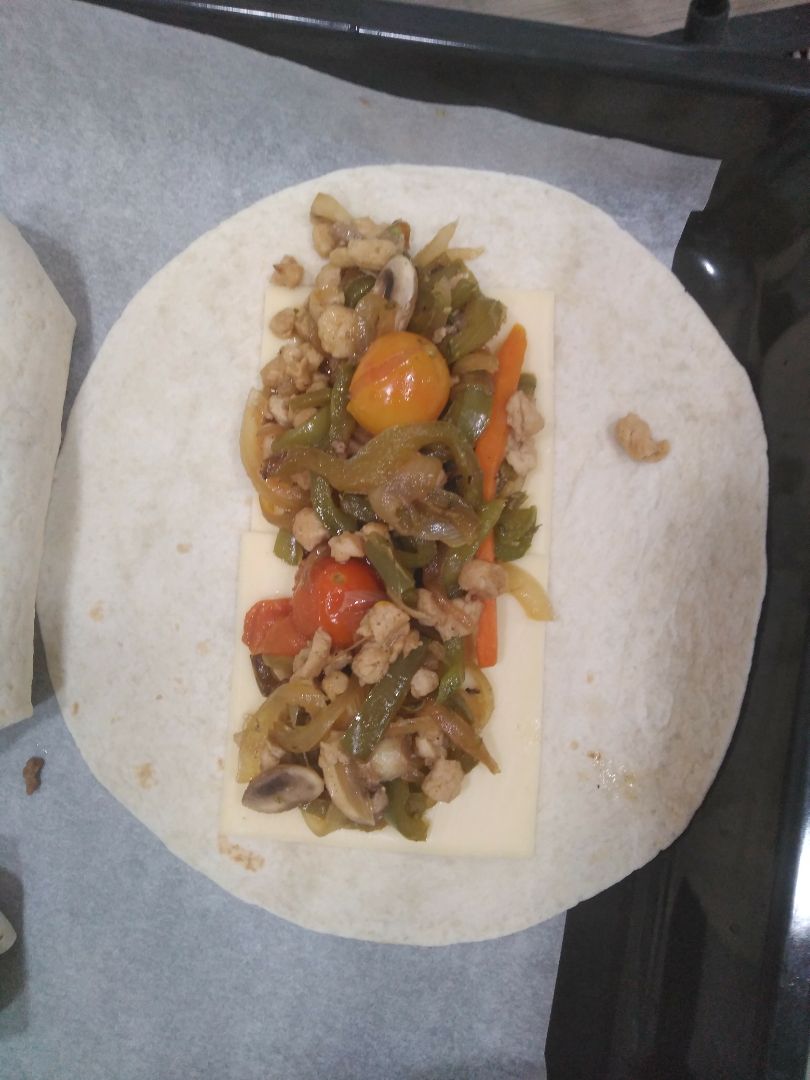 Burritos vegetales al horno. Paso 2 Burritos vegetales al horno. Paso 2