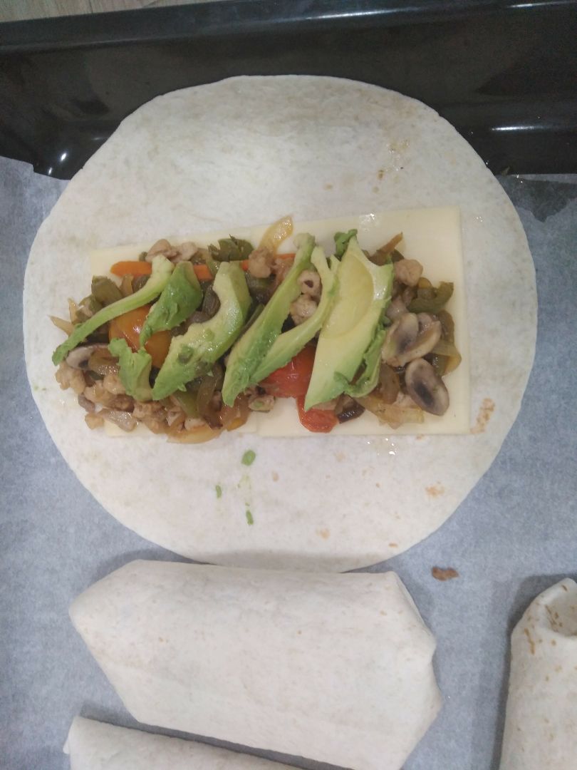 Burritos vegetales al horno. Paso 3 Burritos vegetales al horno. Paso 3