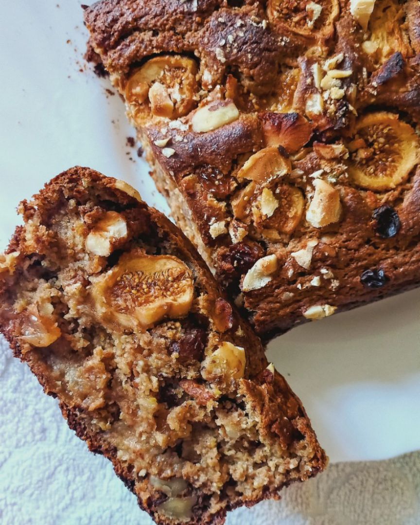 Budín inglés de limón 🍋, uvas 🍇 pasas, higos y frutos secos 