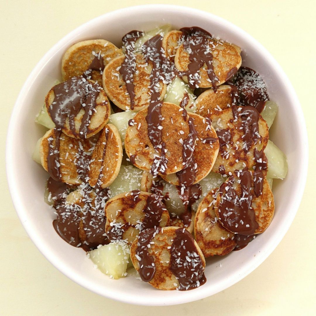 MINI PANQUEQUES de lino 🥞 (con solo 3 ingredientes) MINI PANQUEQUES de lino 🥞 (con solo 3 ingredientes)