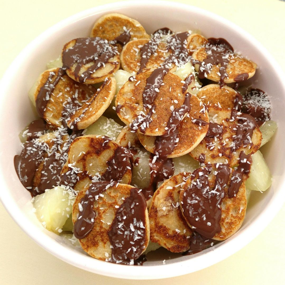 MINI PANQUEQUES de lino 🥞 (con solo 3 ingredientes) Paso 2 MINI PANQUEQUES de lino 🥞 (con solo 3 ingredientes) Paso 2