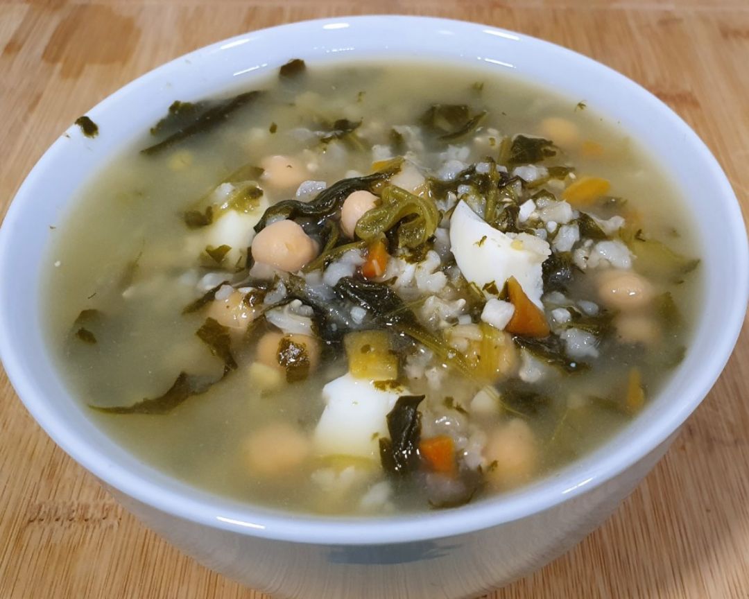 Potaje de garbanzos con arroz Potaje de garbanzos con arroz