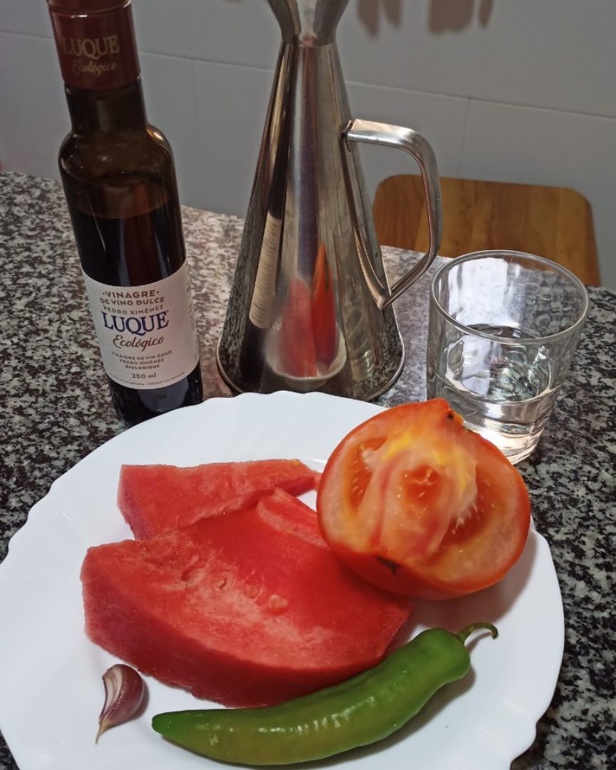 Gazpacho de sandía Paso 0 Gazpacho de sandía Paso 0