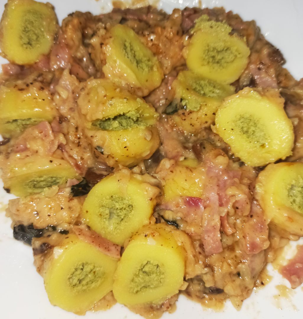 Ñoquis rellenos de pesto Ñoquis rellenos de pesto