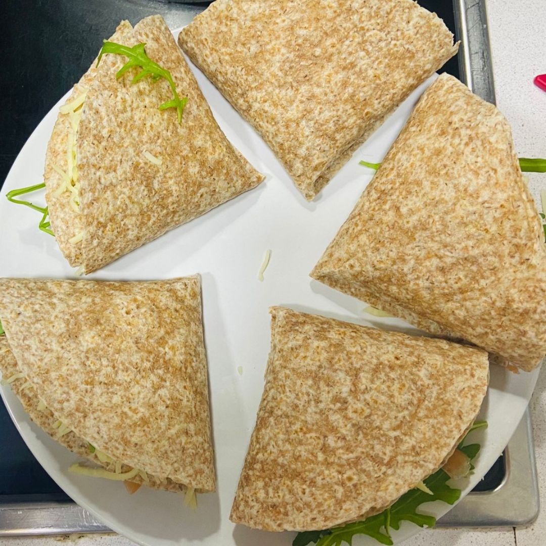 Quesadilla de salmón ahumado Paso 3 Quesadilla de salmón ahumado Paso 3