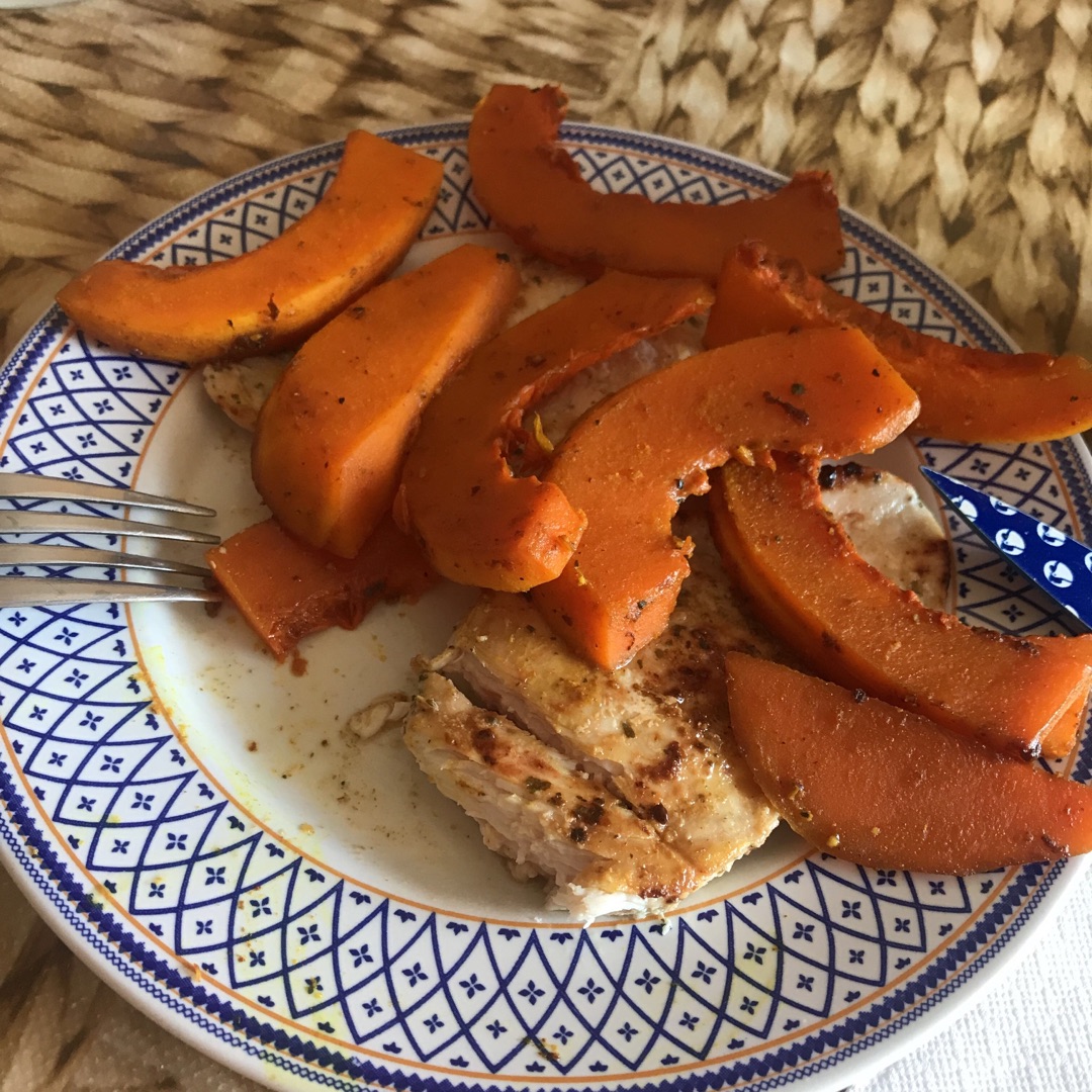 Pollo con calabaza