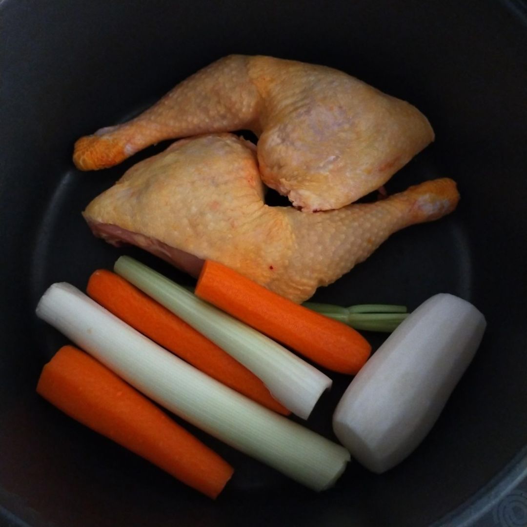 Caldo de pollo  Paso 0