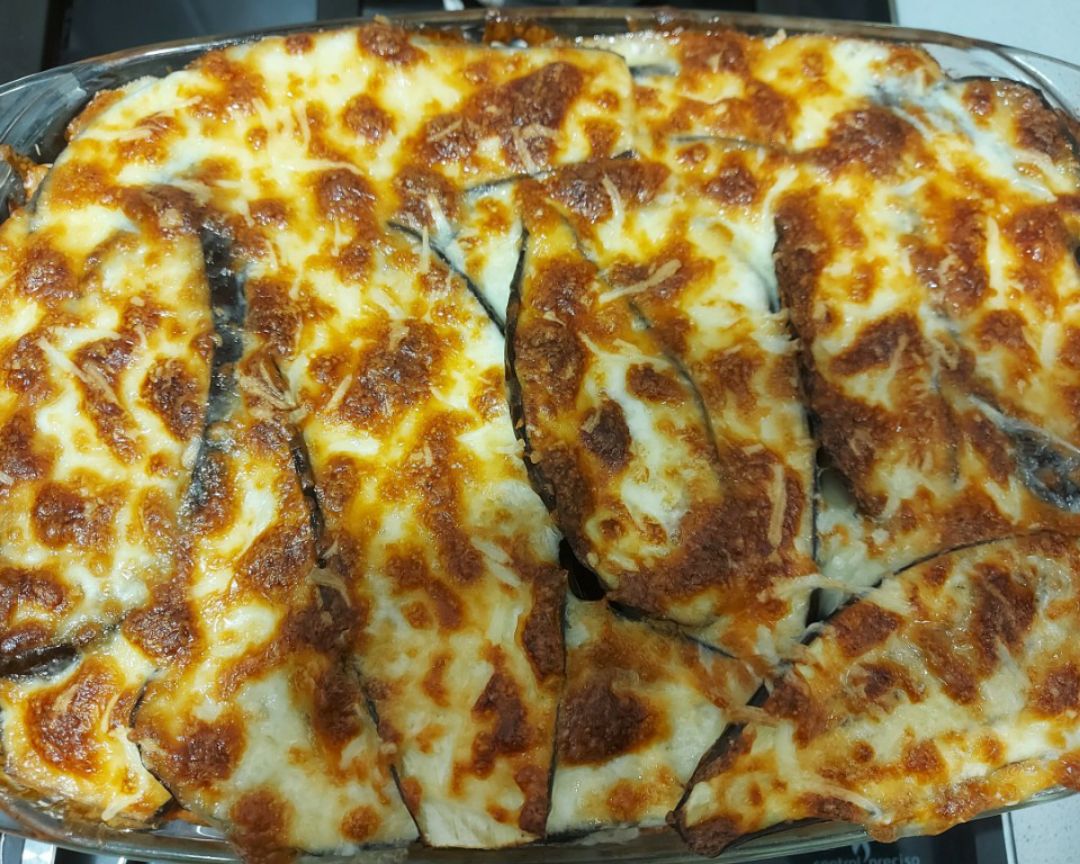 Moussaka de berengena y soja texturizada Moussaka de berengena y soja texturizada