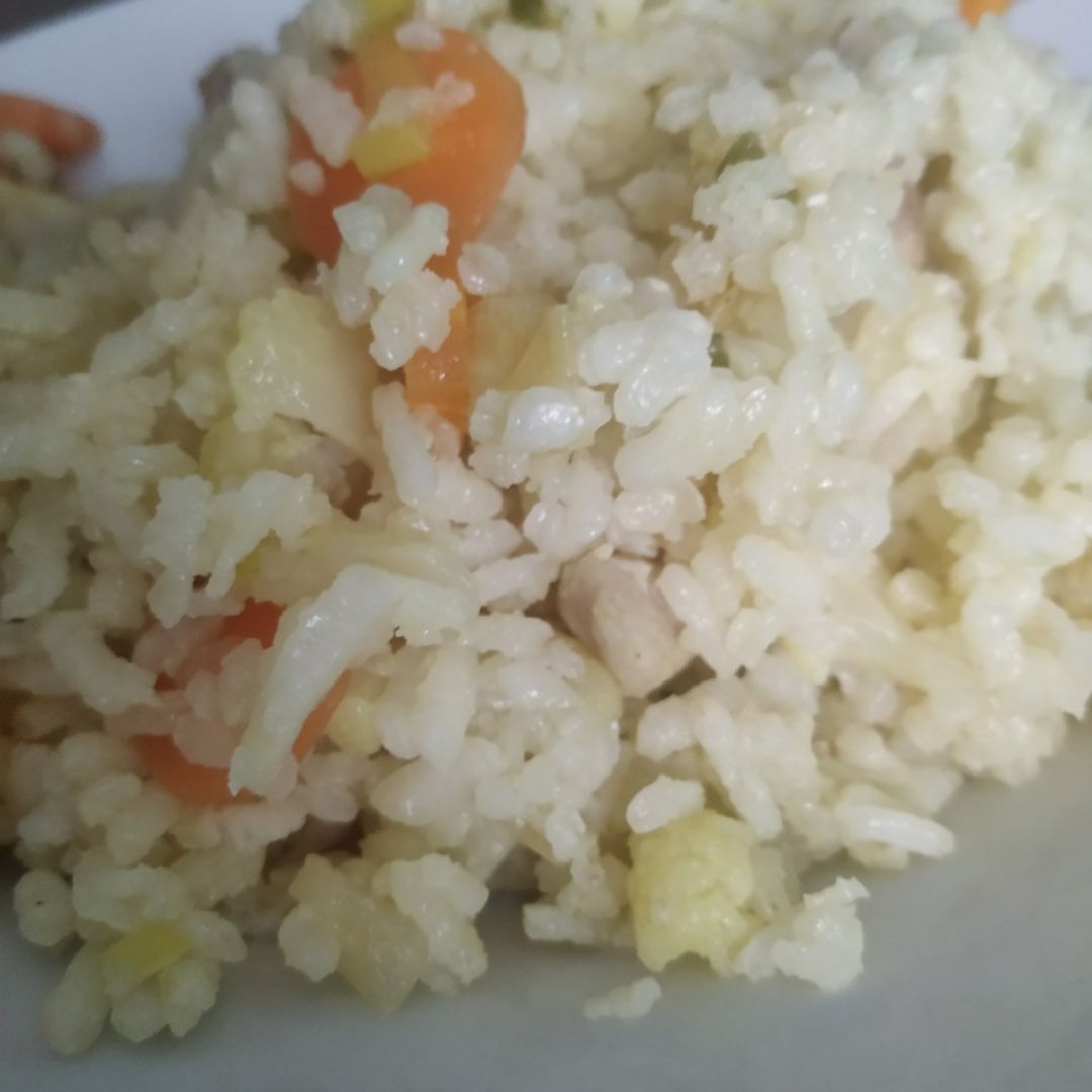 Arroz con aprovechamiento (nombre puesto por mi hijo)