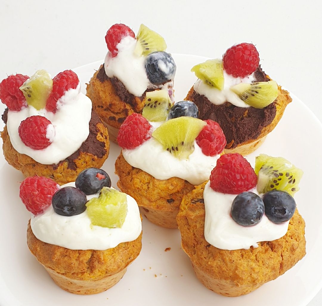 Muffins de calabaza y manzana Muffins de calabaza y manzana