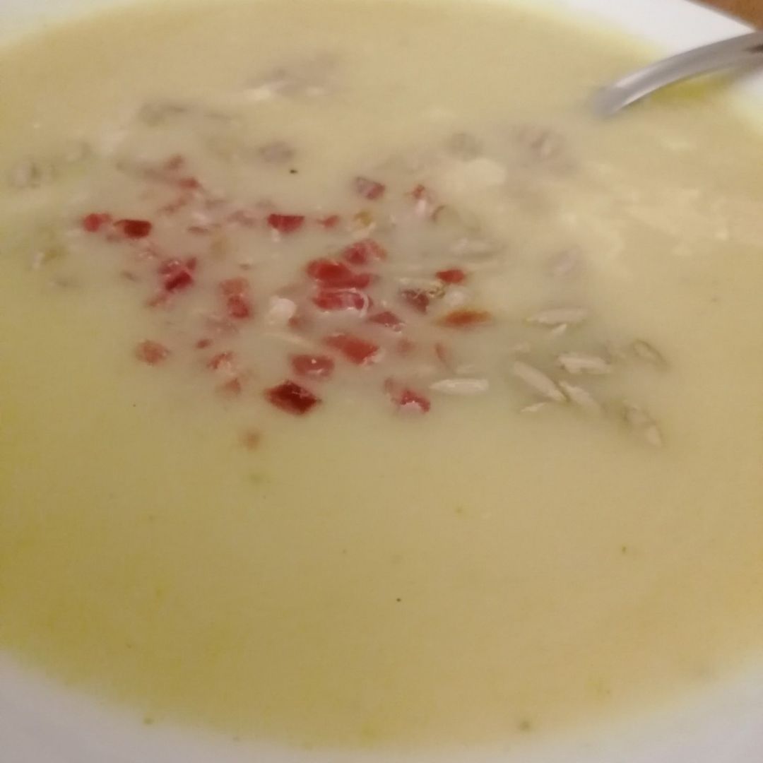 Crema de calabacin y manzana