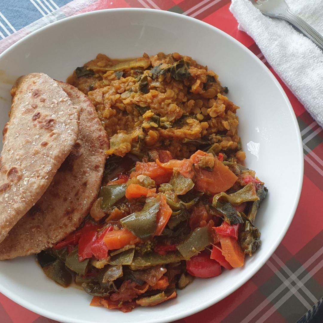 Curry de lentejas 