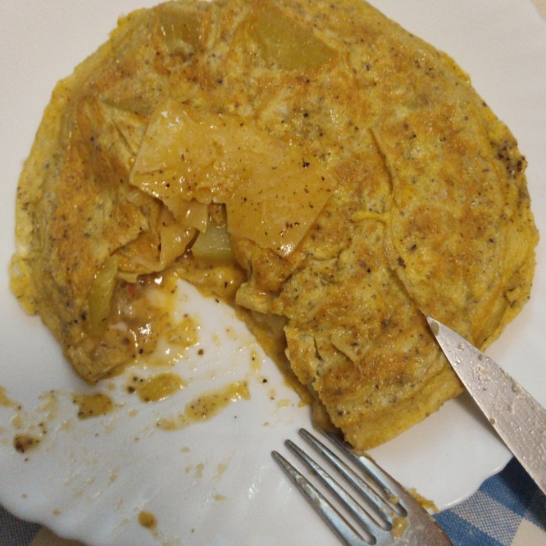 Tortilla de patatas trufada con queso Tortilla de patatas trufada con queso