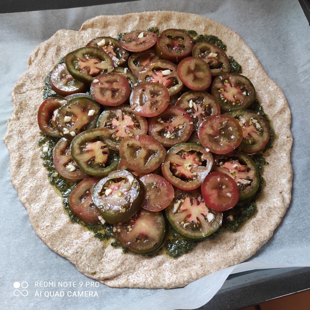 Torta salada de tomate al pesto 🍅🌱 Paso 2