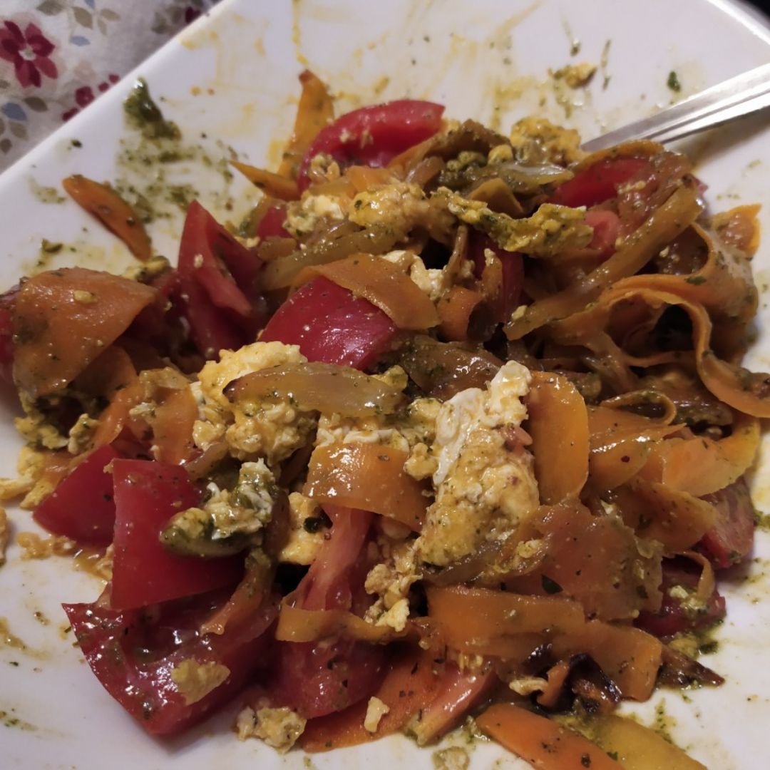 Wok de verduras con pesto Wok de verduras con pesto