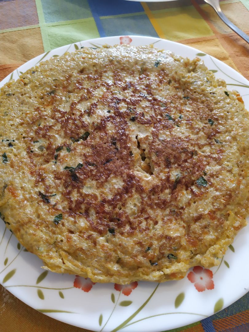 Tortilla de quinoa y verduras Tortilla de quinoa y verduras