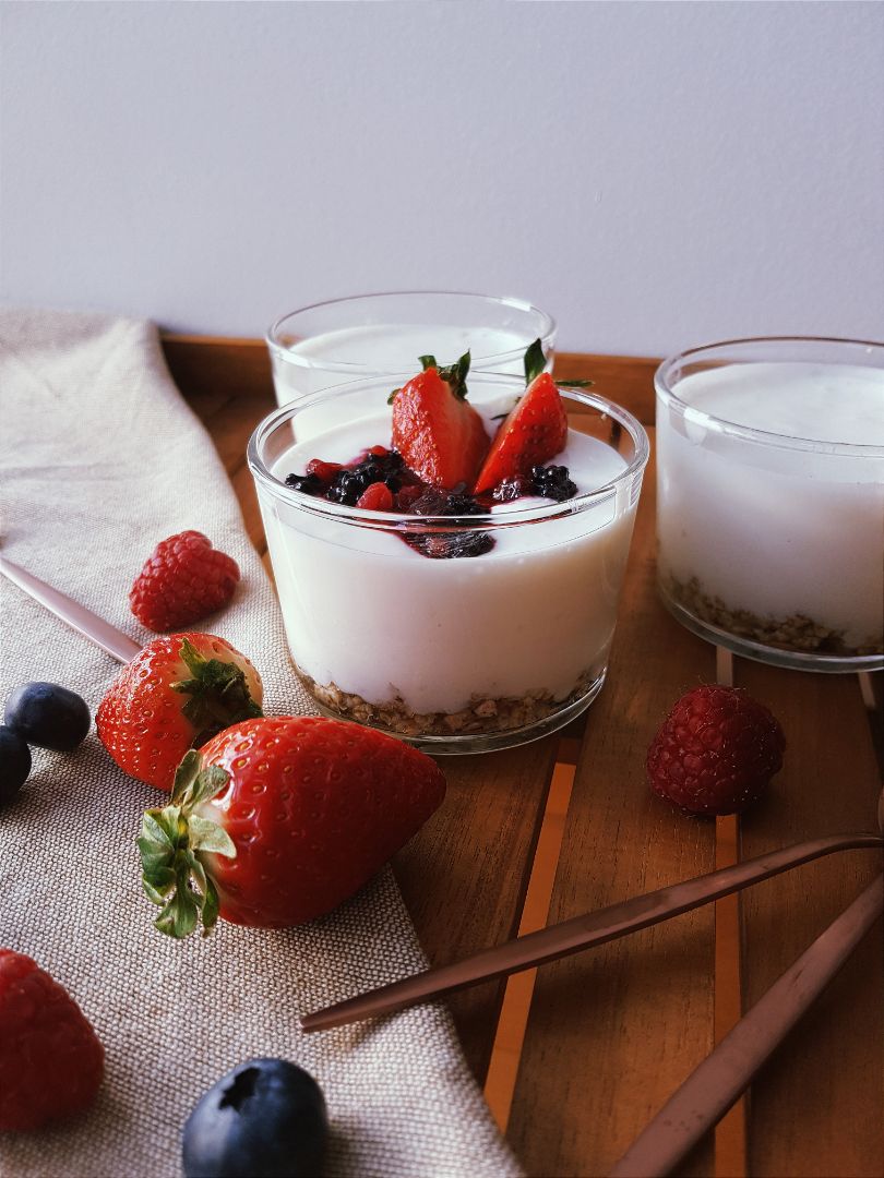 Vasitos cheesecake saludables