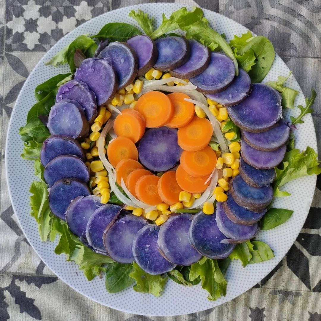 Enlasada de patata violeta Enlasada de patata violeta
