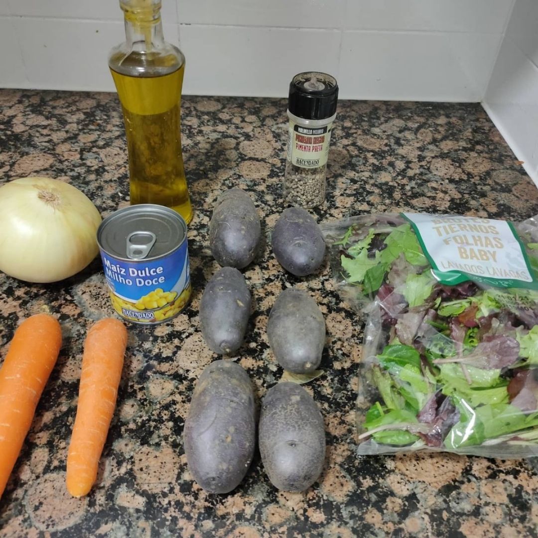 Enlasada de patata violeta Paso 0 Enlasada de patata violeta Paso 0