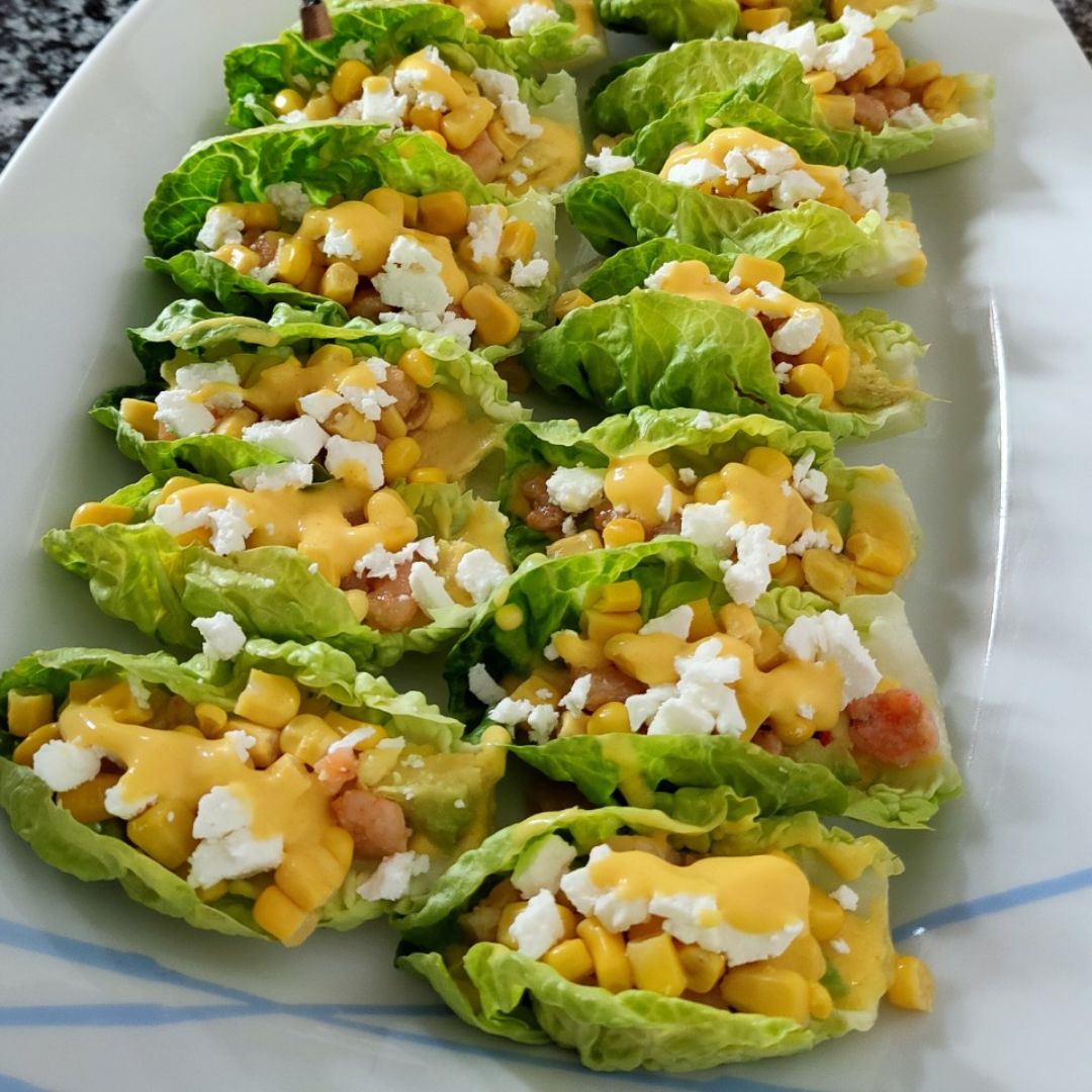 Tacos de gambas al ajillo con salsa de mango!! Paso 3 Tacos de gambas al ajillo con salsa de mango!! Paso 3