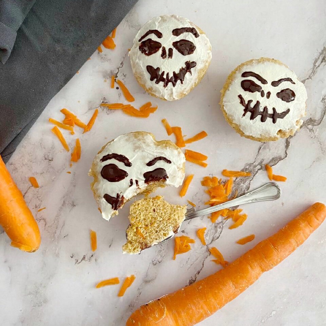 Jack Skellington carrot cakes 🥕 HALLOWEEN