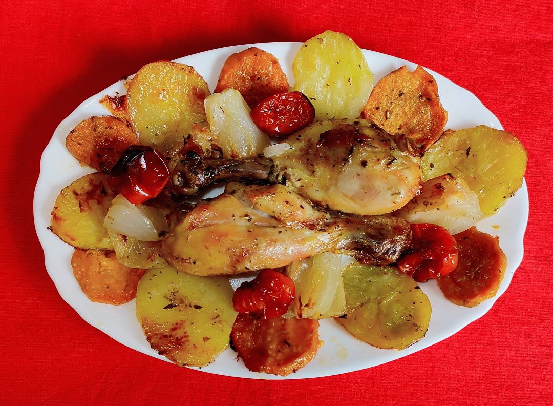 Muslos de pollo al horno 