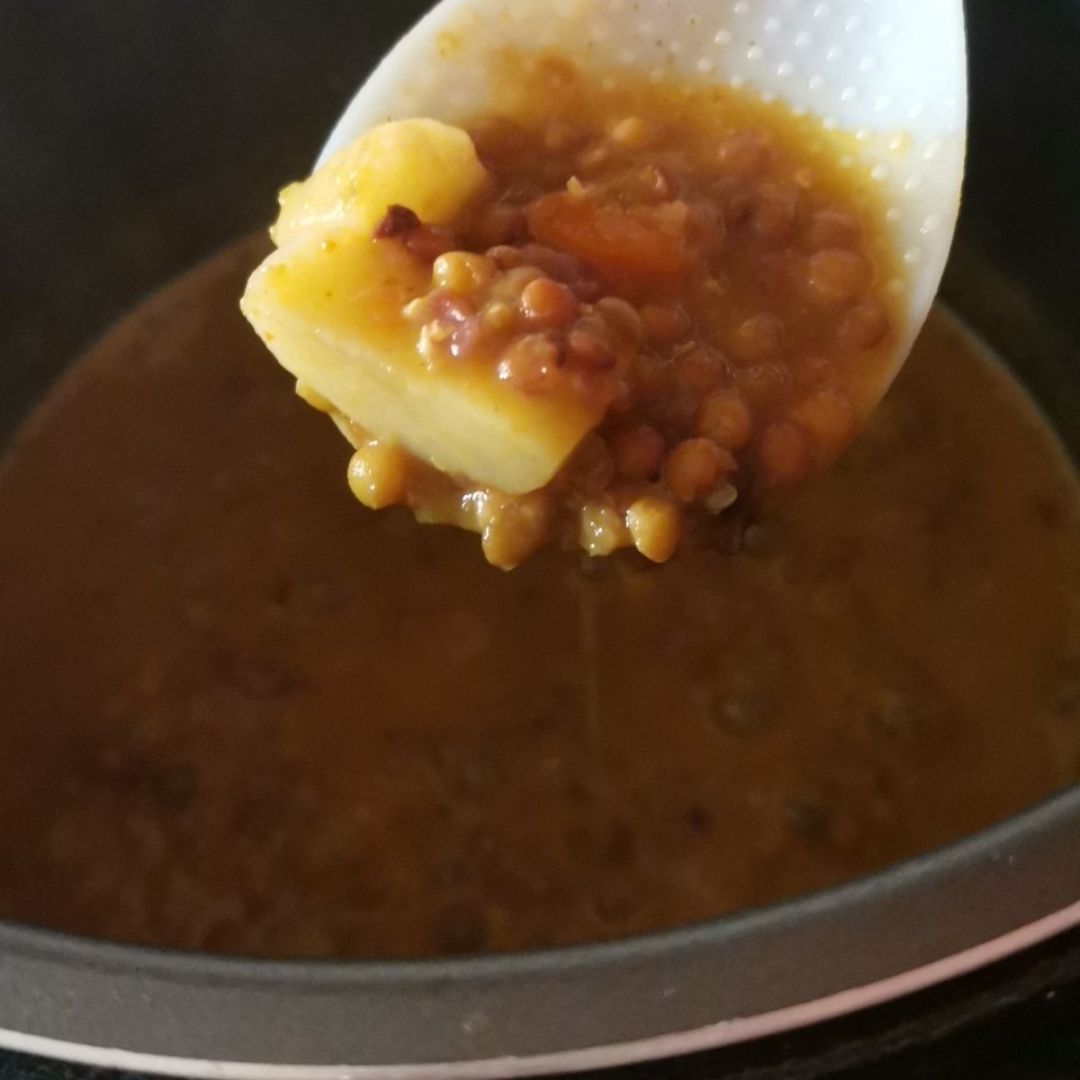 Lentejas en maquina de cocinar Paso 7 Lentejas en maquina de cocinar Paso 7