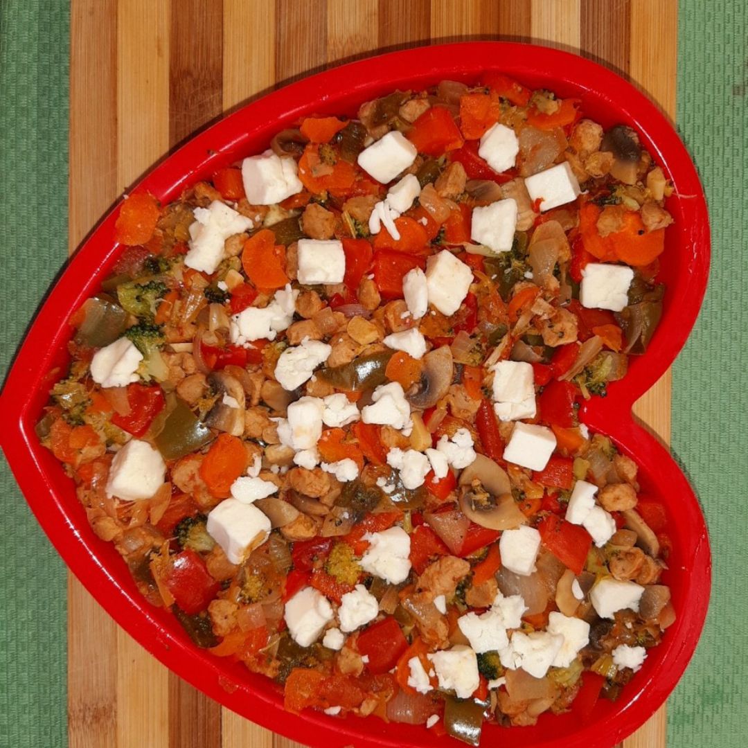 Lasaña vegetariana de San Valentín Paso 2 Lasaña vegetariana de San Valentín Paso 2