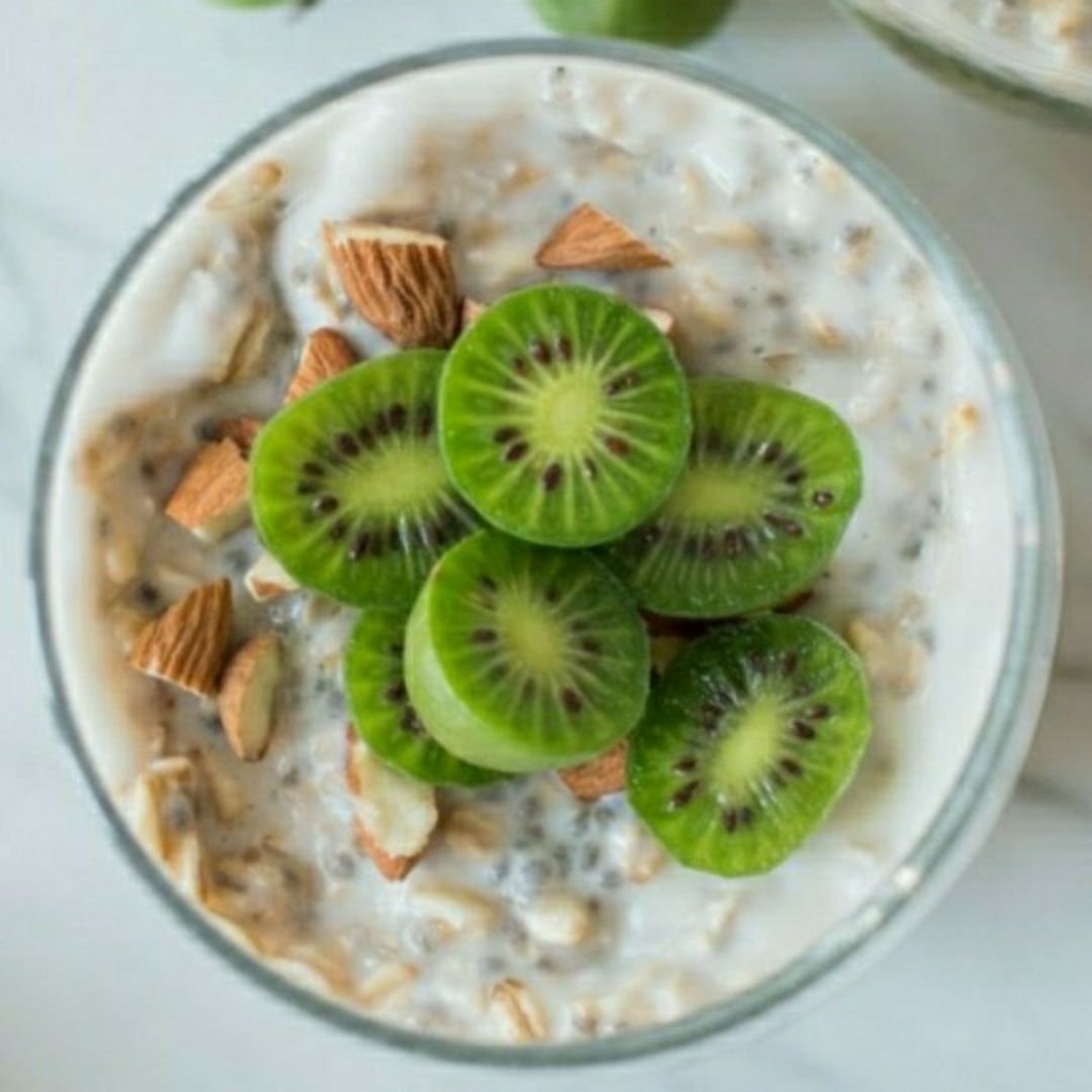 Gachas de avena con panacea y kiwi