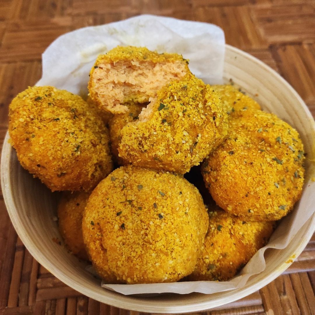 Bolitas de pollo, batata y cúrcuma 🍠 Bolitas de pollo, batata y cúrcuma 🍠