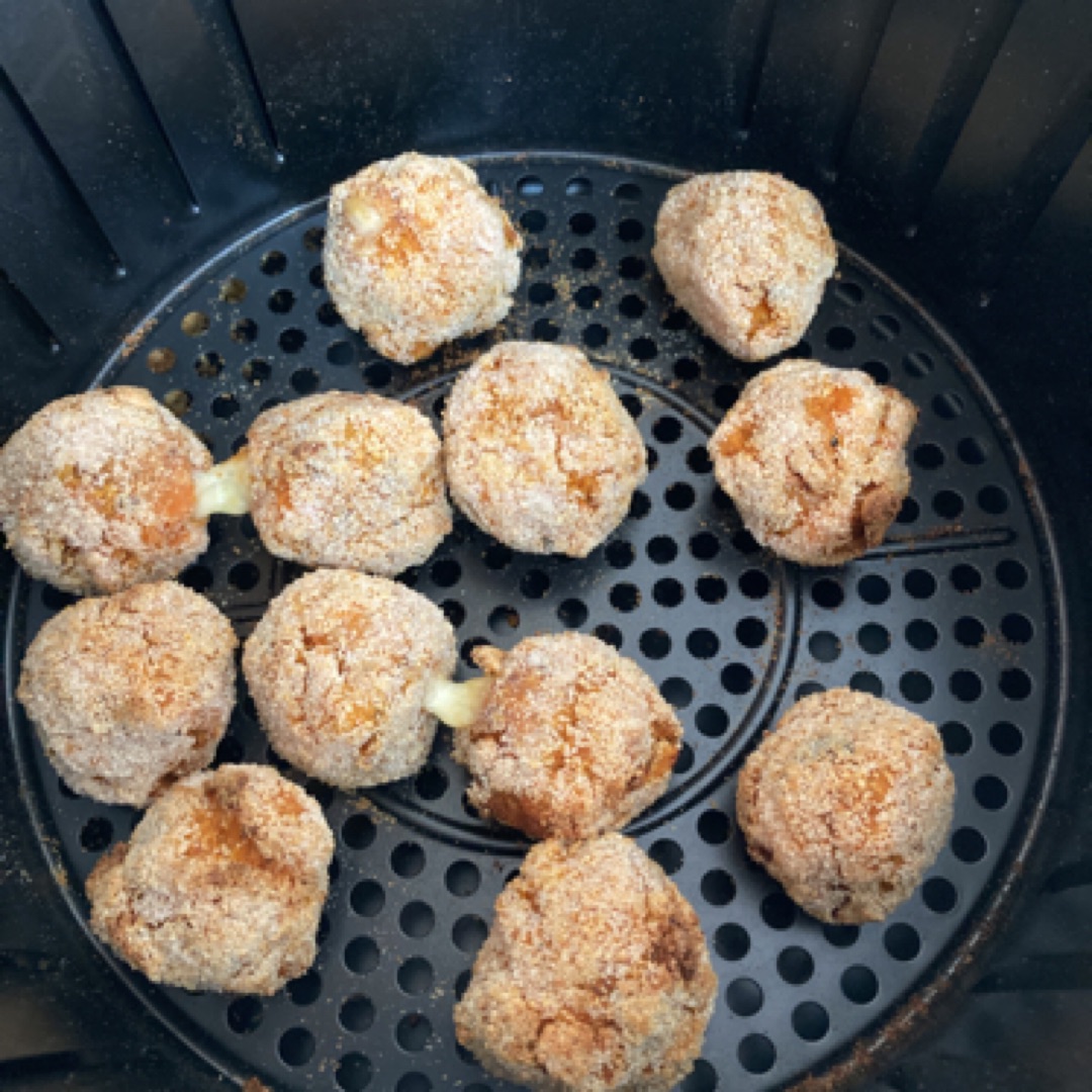 Buñuelos de calabaza vegetarianos al air fryer