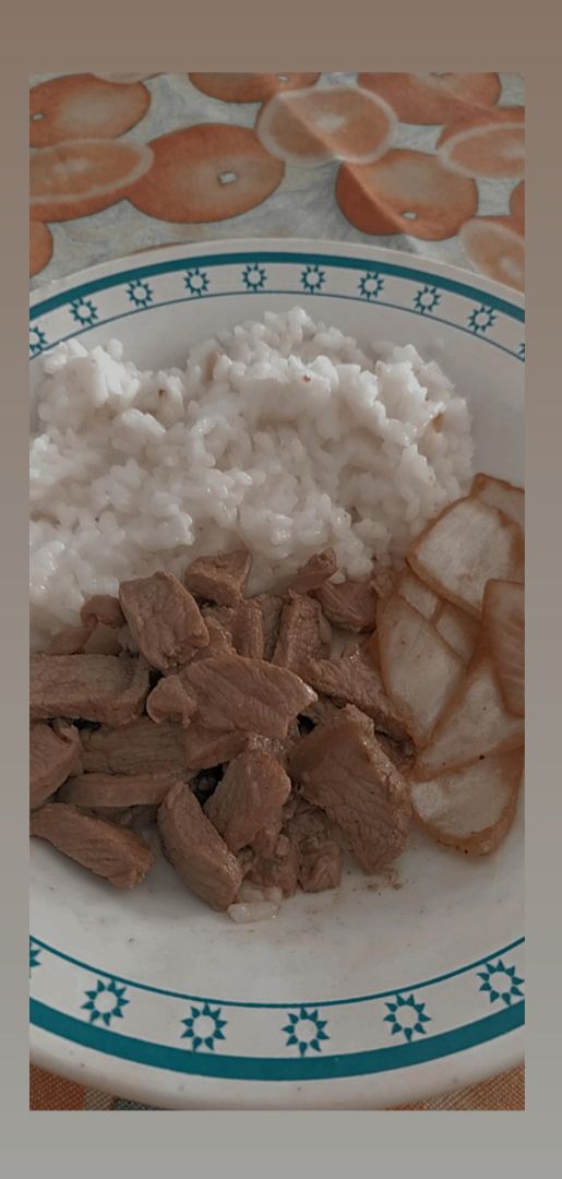 Arroz con Ternera, Cebolla y Salsa de Soja Arroz con Ternera, Cebolla y Salsa de Soja