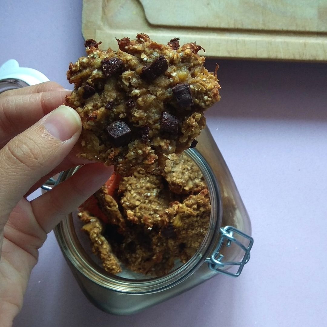 Galletas de avena, manzana y plátano
