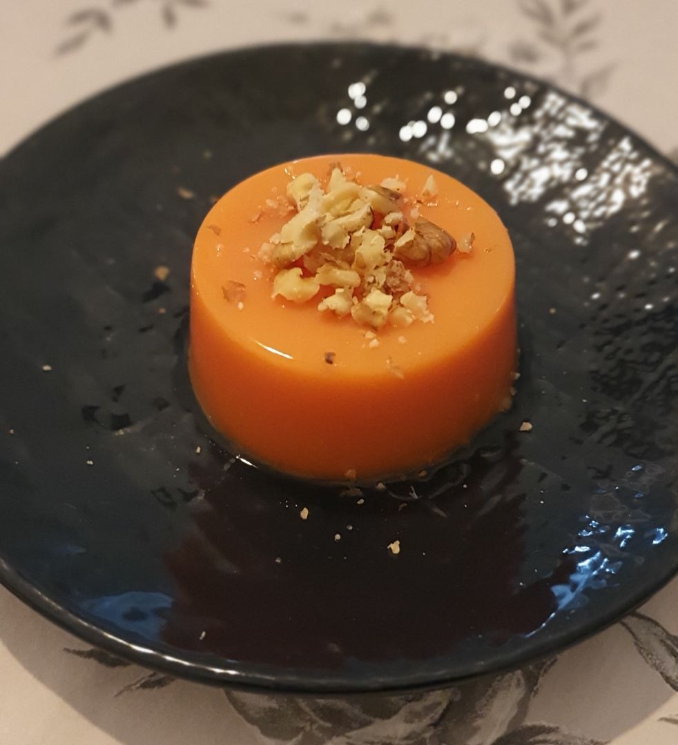 Flan de papaya Flan de papaya