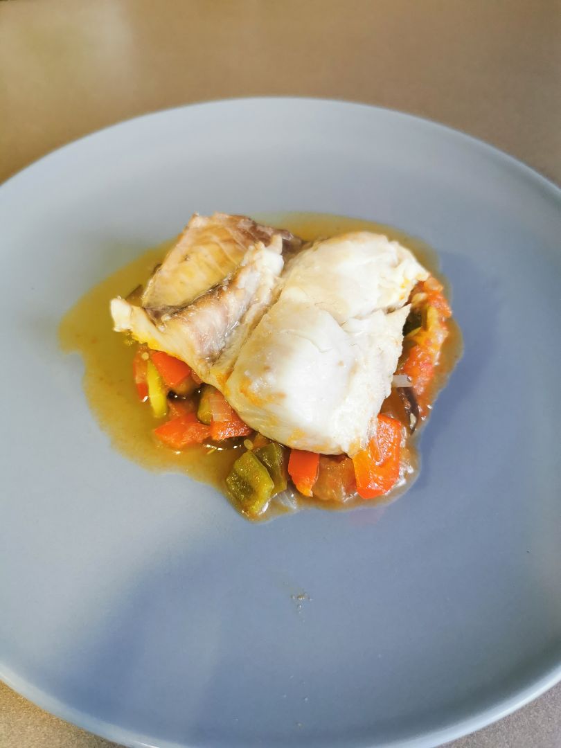 Merluza con xanfaina Merluza con xanfaina