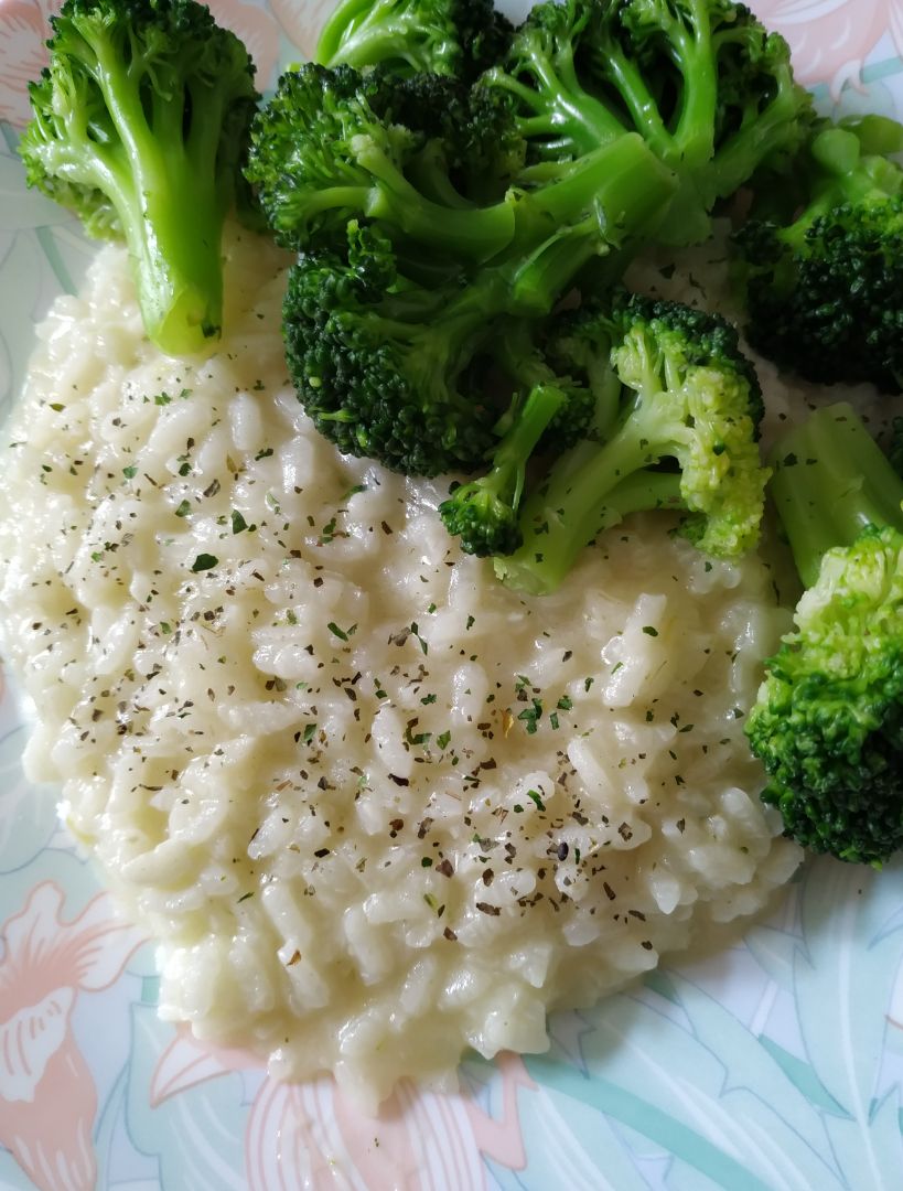Risotto de brócoli improvisado Risotto de brócoli improvisado