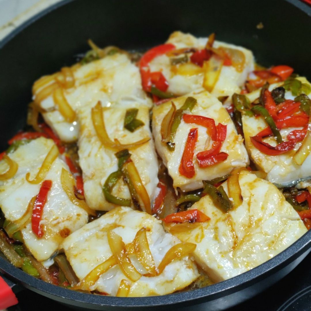 Bacalao con pimientos Bacalao con pimientos