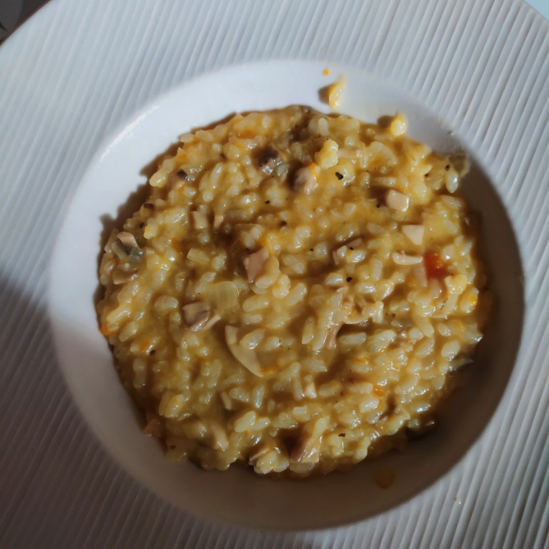 Risotto de champiñones y calabaza 🍚🎃
