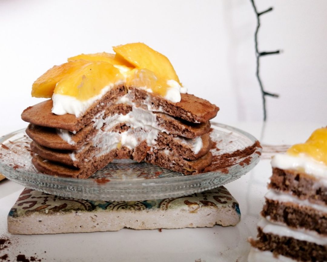 Pancakes de cacao y avena (6-8 tortitas) Pancakes de cacao y avena (6-8 tortitas)