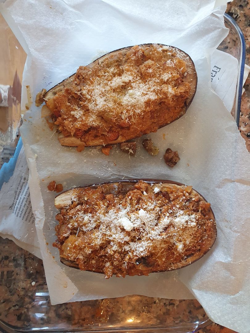 BERENJENA RELLENA DE ATÚN Y ALMENDRAS 🍆 Paso 5