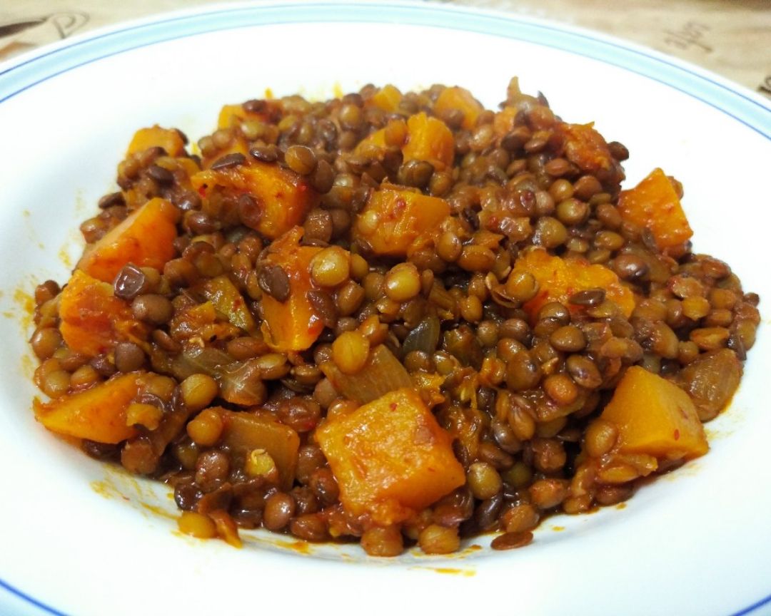 Lentejas con calabaza Lentejas con calabaza