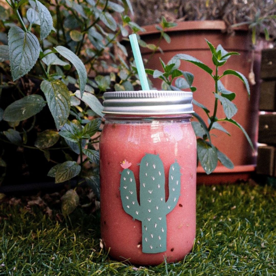 Batido de sandía con bebida de arroz Batido de sandía con bebida de arroz