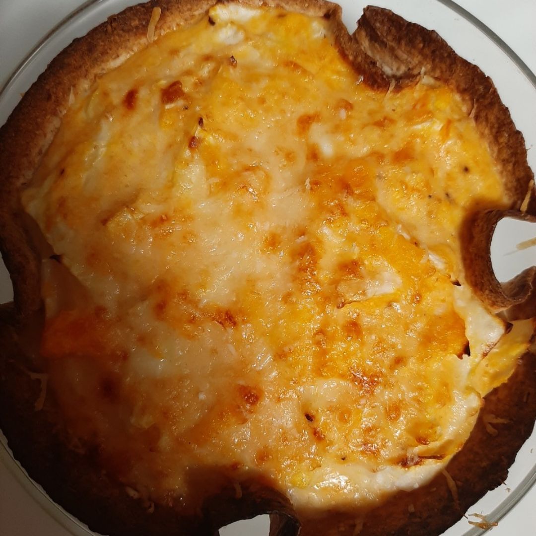 Quiché de calabaza 🎃 y col en tortilla integral de trigo Paso 3 Quiché de calabaza 🎃 y col en tortilla integral de trigo Paso 3