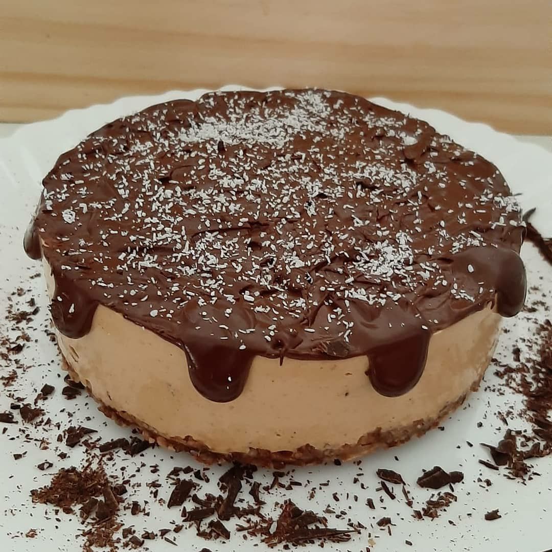 Tarta de yogur y crema de cacahuete Tarta de yogur y crema de cacahuete